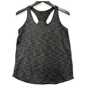 Lululemon Athletica Women's Heathered Gray/Black‎ Racerback Essential Tank Top S